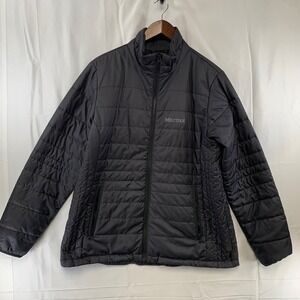 Marmot Puffer Jacket Women XL Black Quilted Full Zip K900905